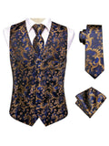 Funki Buys | Vests | Men's Luxury 5 Pcs Formal Waistcoat Tie Set