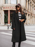 Funki Buys | Jackets | Women's Long Suit Collar Woolen Overcoat