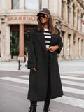 Funki Buys | Jackets | Women's Long Suit Collar Woolen Overcoat