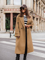 Funki Buys | Jackets | Women's Long Suit Collar Woolen Overcoat