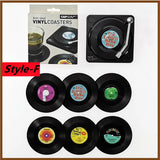Funki Buys | Coasters | Vinyl Record Coaster Drink Mat 6 Pcs Set