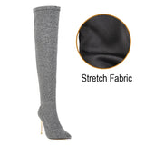 Funki Buys | Boots | Women's Cloth Leopard Print Stiletto Boots