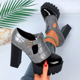 Funki Buys | Shoes | Women's Chunky Block Heeled Mary Janes