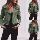 Funki Buys | Jackets | Women's Diagonal Zipper Short Jacket