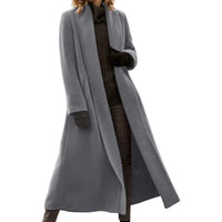 Funki Buys | Jackets | Women's Long Woolen Cardigan Coat