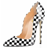 Funki Buys | Shoes | Women's Colored Checkered Patent High Heels