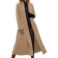 Funki Buys | Jackets | Women's Long Woolen Cardigan Coat