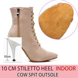 Funki Buys | Boots | Women's Lace-up Suede Dress Boots
