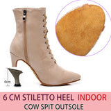 Funki Buys | Boots | Women's Lace-up Suede Dress Boots