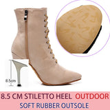 Funki Buys | Boots | Women's Lace-up Suede Dress Boots