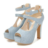 Funki Buys | Shoes | Women's Sequin Peep Toe Platform Sandal