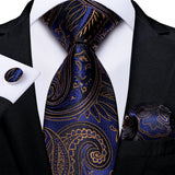 Funki Buys | Neckties | Men's Luxury 3 Pcs Jacquard Tie Set