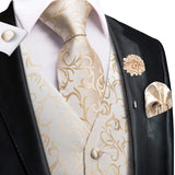 Funki Buys | Vests | Men's Formal Fashion 5 Pcs Silk Waistcoat Tie Sets