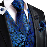 Funki Buys | Vests | Men's Formal Fashion 5 Pcs Silk Waistcoat Tie Sets