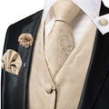 Funki Buys | Vests | Men's 5 Pcs Floral Wedding Vest Tie Set