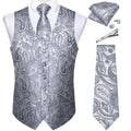 Funki Buys | Vests | Men's 5 Pcs Classic Silk Paisley Tie Vest Set