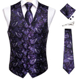 Funki Buys | Vests | Men's 5 Pcs Classic Silk Paisley Tie Vest Set