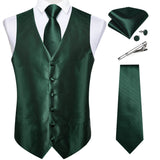Funki Buys | Vests | Men's 5 Pcs Classic Silk Paisley Tie Vest Set