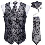 Funki Buys | Vests | Men's 4 Pcs Classic Paisley Tie Vest Set