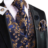 Funki Buys | Vests | Men's Luxury 5 Pcs Formal Waistcoat Tie Set