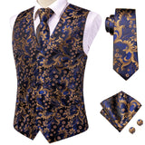 Funki Buys | Vests | Men's Luxury 5 Pcs Formal Waistcoat Tie Set