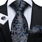 Funki Buys | Neckties | Men's Formal 3pcs Silk Teal Tie Set