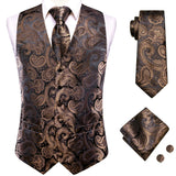 Funki Buys | Vests | Men's 4 Pcs Classic Paisley Tie Vest Set