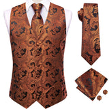 Funki Buys | Vests | Men's 4 Pcs Formal Silk Tie Waistcoat Set