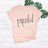 Funki Buys | Shirts | Women's Cute Meow Cat Printed T-Shirt