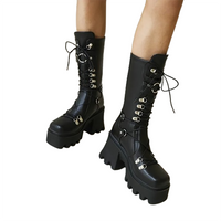 Funki Buys | Boots | Women's Punk High Platform Wedge Boots