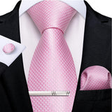Funki Buys | Neckties | Men's Formal 3pcs Pink Tie Set