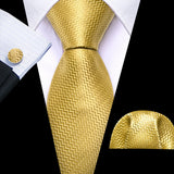 Funki Buys | Neckties | Men's Luxury 3 Pcs Silk Formal Tie Set