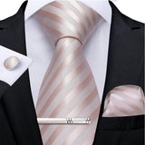 Funki Buys | Neckties | Men's Formal 3pcs Pink Tie Set