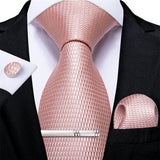 Funki Buys | Neckties | Men's Formal 3pcs Pink Tie Set