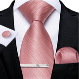 Funki Buys | Neckties | Men's Formal 3pcs Pink Tie Set