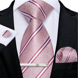 Funki Buys | Neckties | Men's Formal 3pcs Pink Tie Set