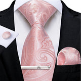 Funki Buys | Neckties | Men's Formal 3pcs Pink Tie Set