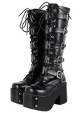 Funki Buys | Boots | Women's Gothic Harajuku Platform Stud Boots