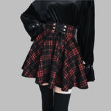 Funki Buys | Skirts | Women's Gothic Retro Punk Plaid Mini Skirt