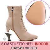 Funki Buys | Boots | Women's Lace-up Suede Dress Boots