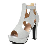 Funki Buys | Shoes | Women's Shimmery High Platform Sandals