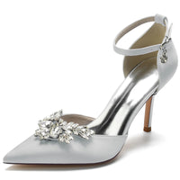Funki Buys | Shoes | Women's Crystal Satin Bridal Prom Shoes