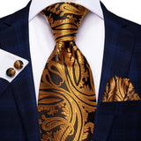 Funki Buys | Neckties | Men's Elegant 3 Pcs Formal Silk Tie Set