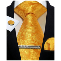 Funki Buys | Neckties | Mens Tie Clip Cufflinks Hanky 4Pcs Set