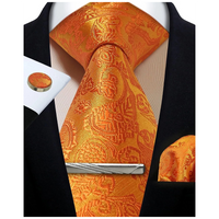 Funki Buys | Neckties | Mens Tie Clip Cufflinks Hanky 4Pcs Set