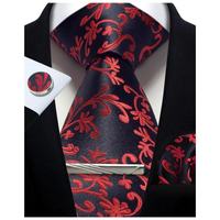 Funki Buys | Neckties | Mens Tie Clip Cufflinks Hanky 4Pcs Set