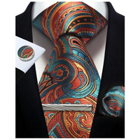 Funki Buys | Neckties | Mens Tie Clip Cufflinks Hanky 4Pcs Set
