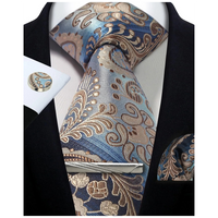 Funki Buys | Neckties | Mens Tie Clip Cufflinks Hanky 4Pcs Set