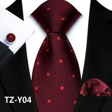 Funki Buys | Neckties | Men's 3pcs Silk Paisley Formal Tie Set