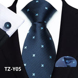 Funki Buys | Neckties | Men's 3pcs Silk Paisley Formal Tie Set